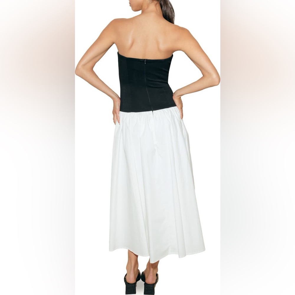 Free market Mixed Media Strapless Dress small nwt